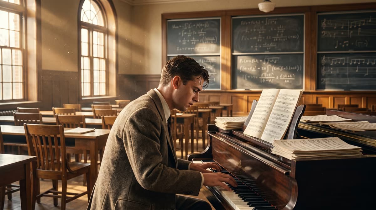 Pianist Playing Grand Piano 